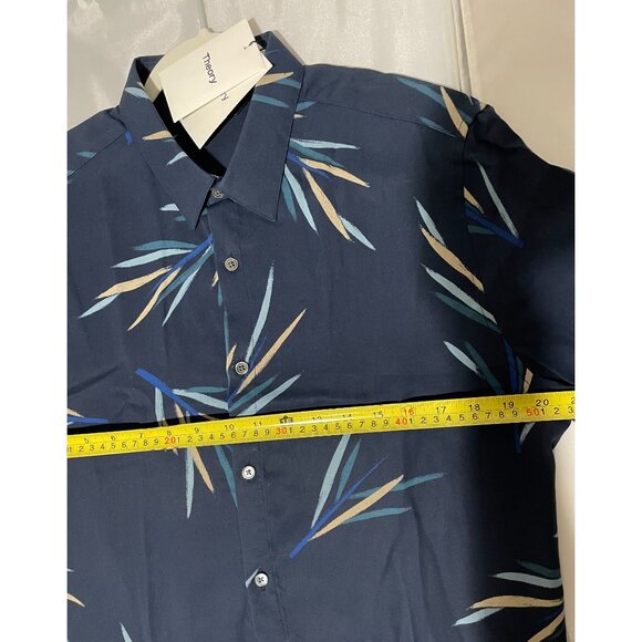 Theory Irving SS Space Multi Stem Print Shirt Men's Size L - Picture 7 of 11